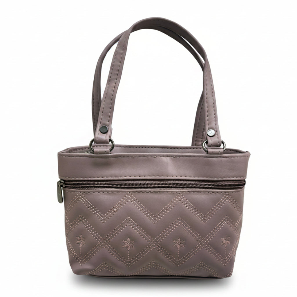 Women Stylish PU Leather Handbag | Small Tote Bag for Daily Use | Zipper Closure Hand Purse for Girls & Women