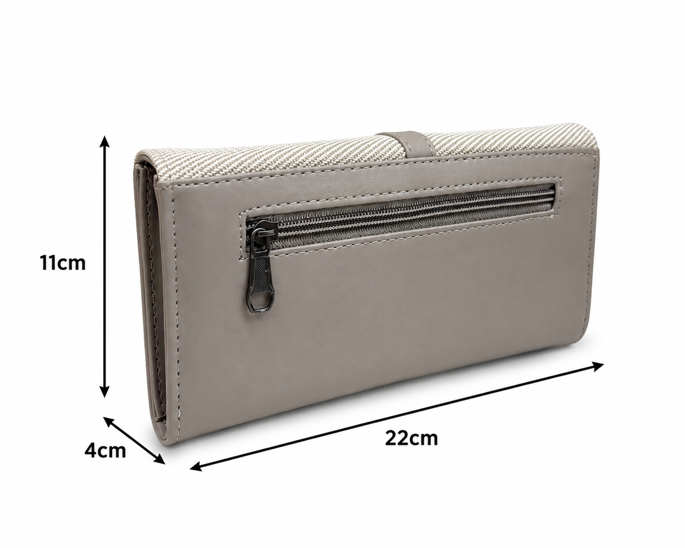 BATUTA HUB Women’s Premium Textured Leatherette Clutch Wallet | Long Ladies Purse with Multiple Card Slots, Zip Pocket & Magnetic Closure | Stylish Wallet for Women