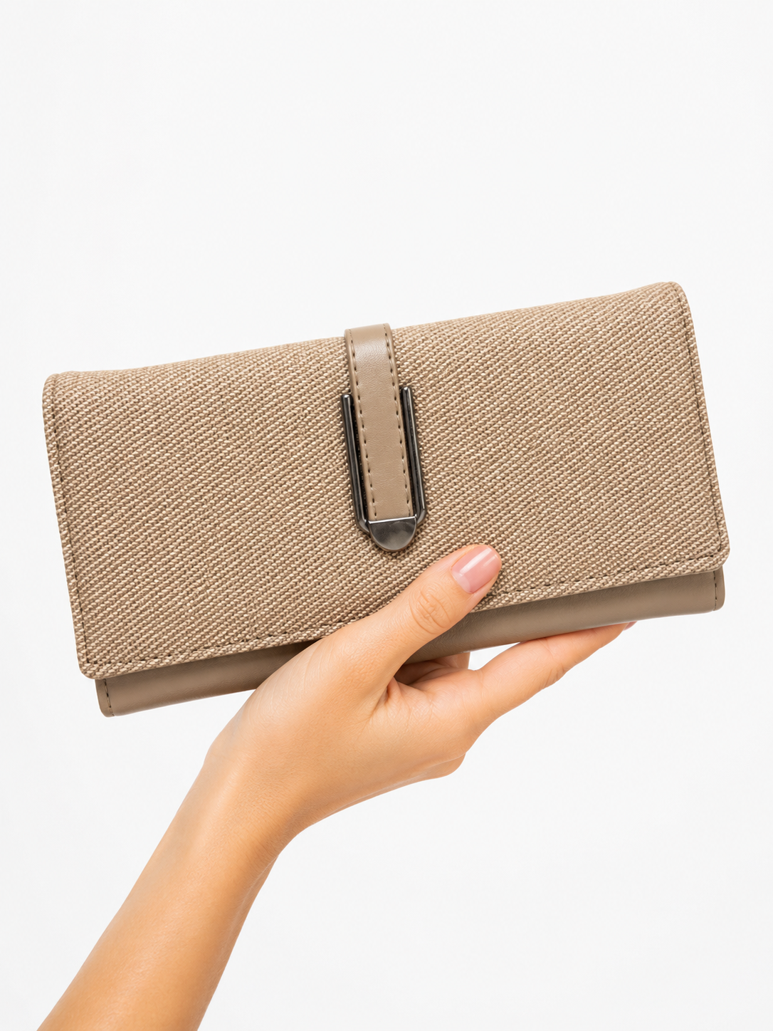 BATUTA HUB Women’s Premium Textured Leatherette Clutch Wallet | Long Ladies Purse with Multiple Card Slots, Zip Pocket & Magnetic Closure | Stylish Wallet for Women