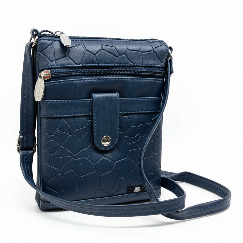 Women Crossbody Sling Bag | Premium PU Leather Small Side Bag for Girls & Ladies | Adjustable Strap | Multiple Zipper Pockets | Lightweight Daily Use Purse