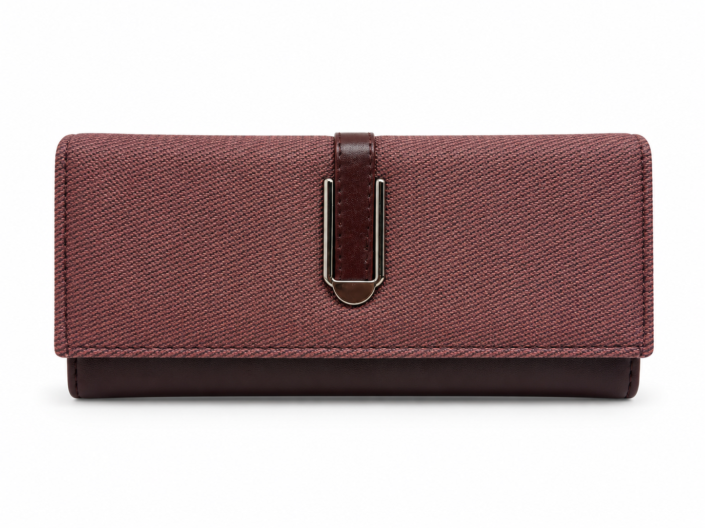 BATUTA HUB Women’s Premium Textured Leatherette Clutch Wallet | Long Ladies Purse with Multiple Card Slots, Zip Pocket & Magnetic Closure | Stylish Wallet for Women