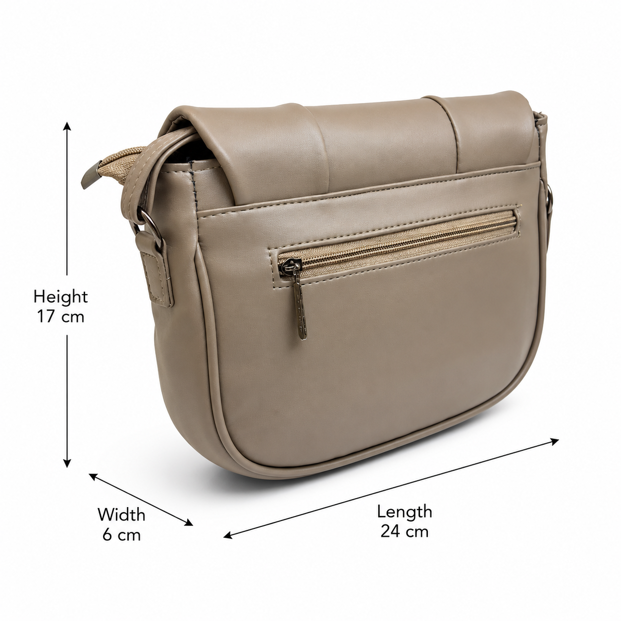 Elegant Flap Closure Crossbody Shoulder Bag with Multiple Compartments