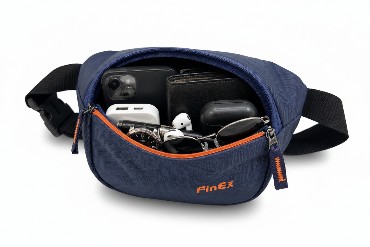 Waist Bag for Men & Women Water-Resistant Travel Fanny Pack Adjustable Belt Crossbody Chest Bag