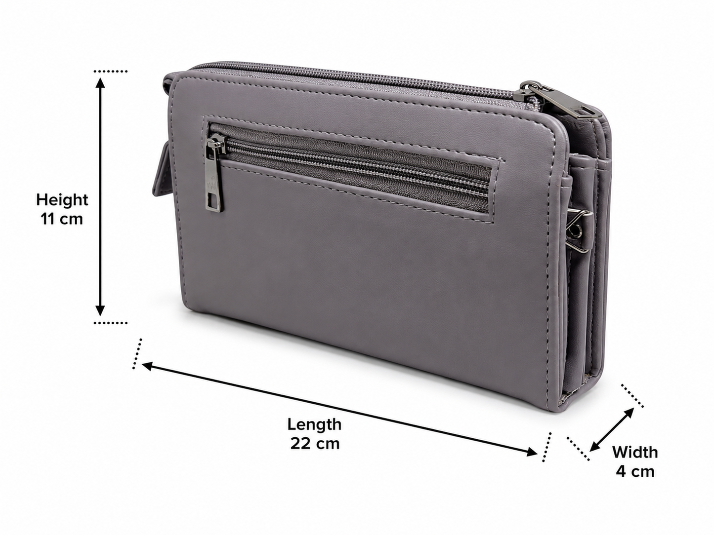 BATUTA Women’s Zip Around Clutch Wallet | PU Leather Ladies Wallet | Multi Compartment Purse with Card Slots, Cash Sections, Coin Pocket & Wrist Strap