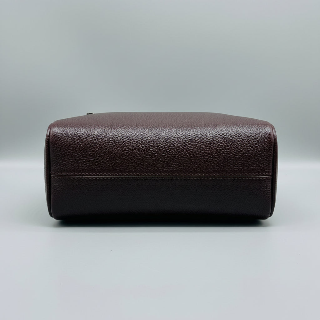 BATUTA Genuine Leather Toiletry Bag for Men & Women | Travel Shaving Kit Pouch | Two Section Variants | Vintage Brown & Black | Unisex Kit Organizer