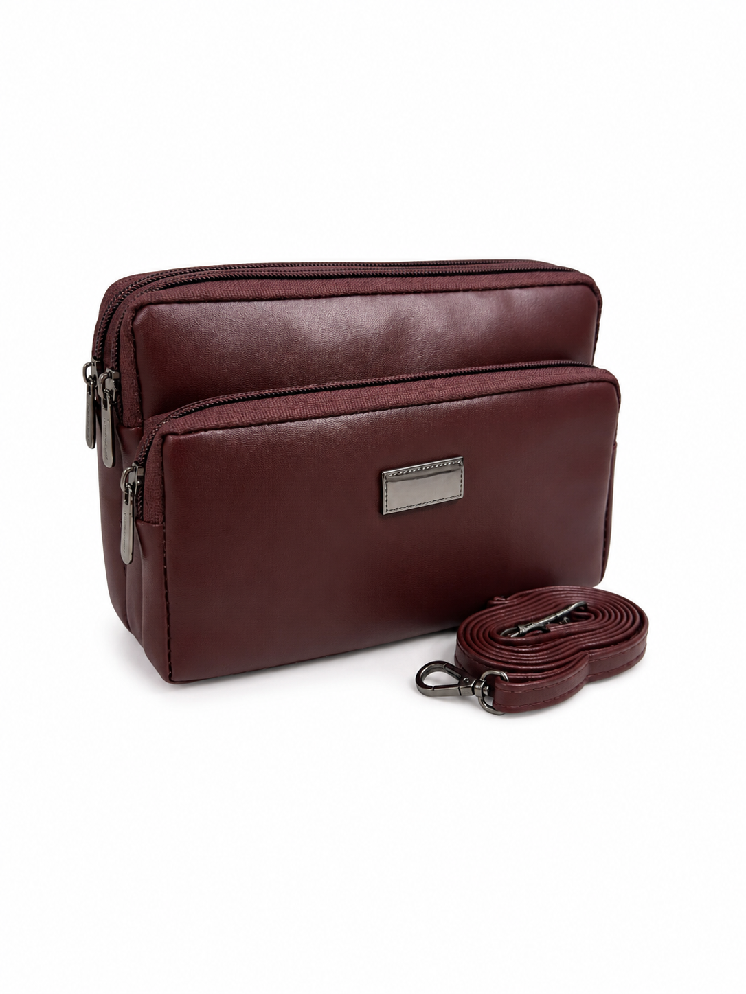 Women's Premium Crossbody Sling Bag | Triple Zip | Spacious Everyday Shoulder Bag