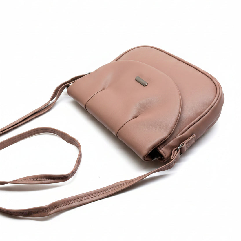 Elegant Flap Closure Crossbody Shoulder Bag with Multiple Compartments