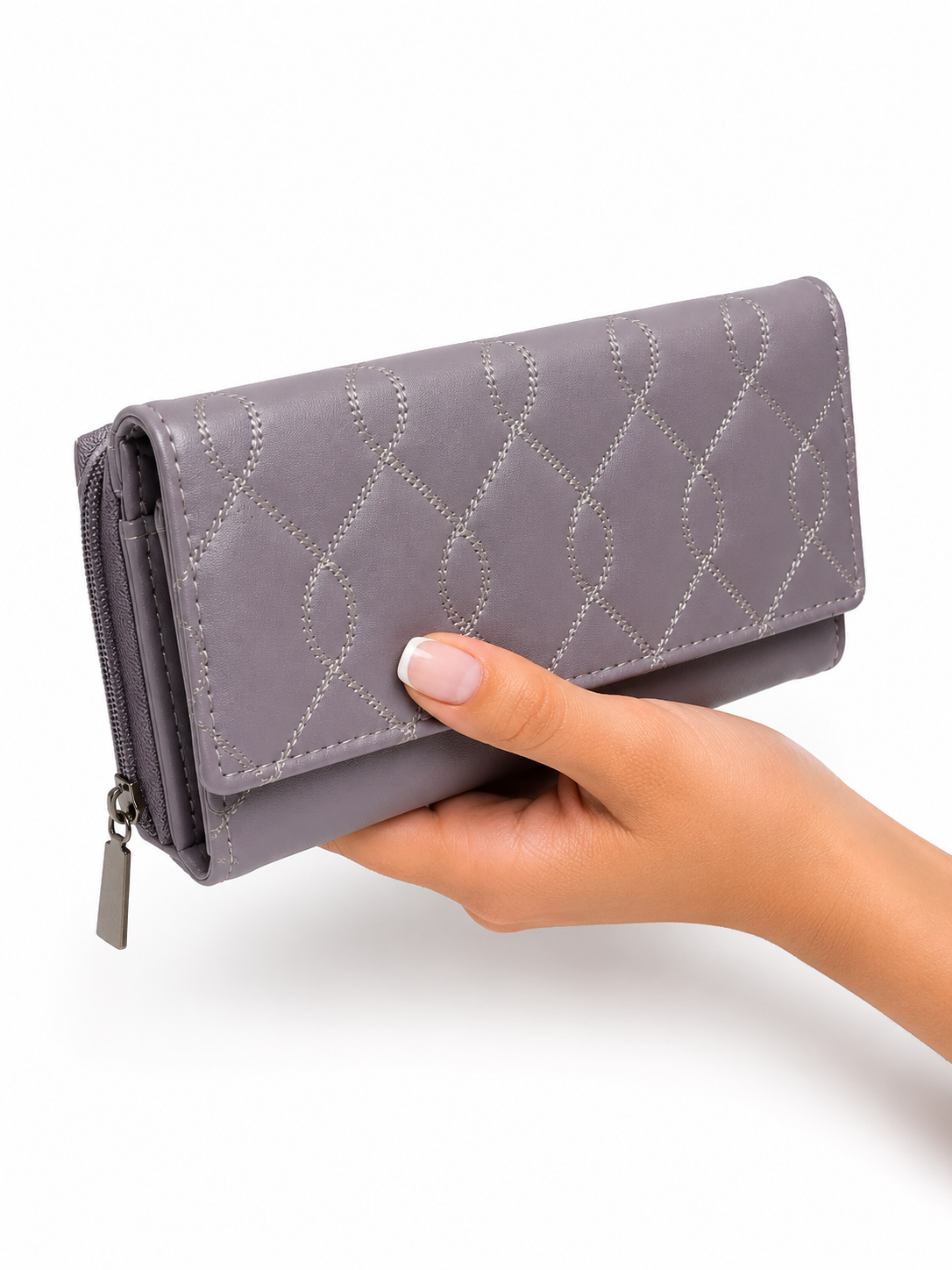 BATUTA Women’s Long Wallet | PU Leather Clutch Wallet for Women | 2 Zip | Multiple Card Slots | Cash & Mobile Holder