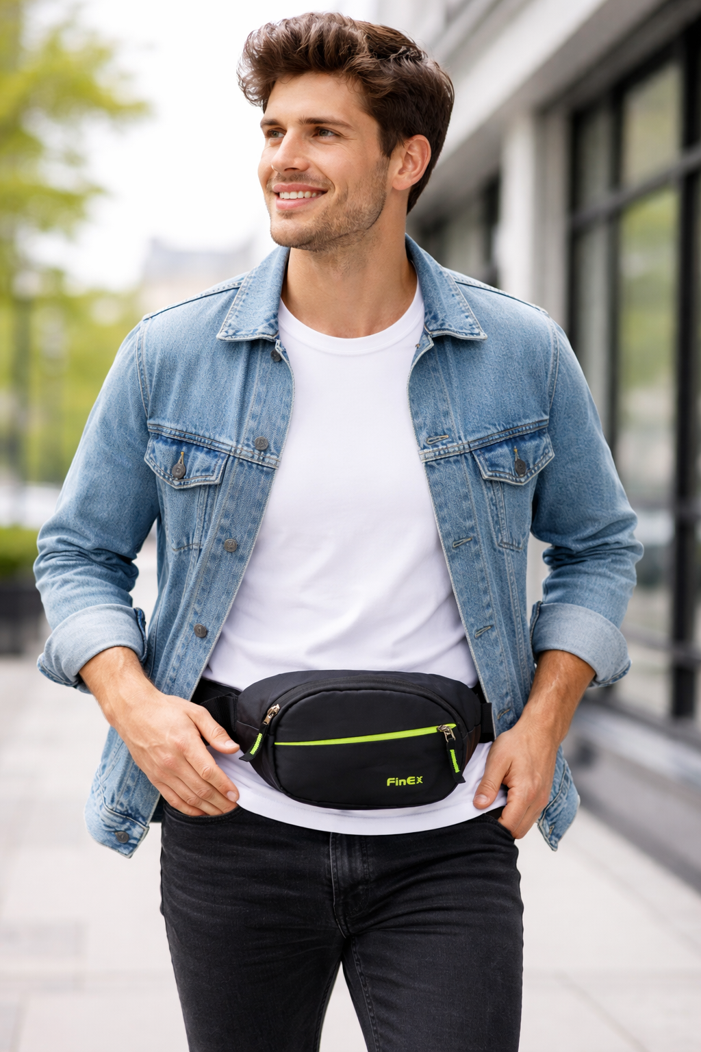 Waist Bag for Men & Women Water-Resistant Travel Fanny Pack Adjustable Belt Crossbody Chest Bag
