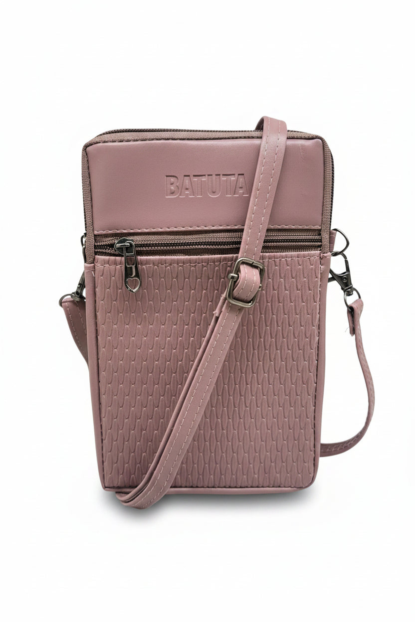 BATUTA HUB Women Crossbody Sling Bag | Premium PU Leather Small Size Bag for Girls & Ladies | Adjustable Strap | Multiple Zipper Pockets | Lightweight Daily Use Purse