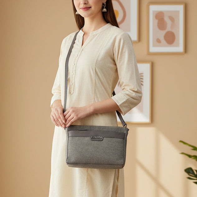 BATUTA HUB Women Crossbody Sling Bag | Premium PU Leather Small Side Bag for Girls & Ladies | Adjustable Strap | Multiple Zipper Pockets | Lightweight Daily Use Purse