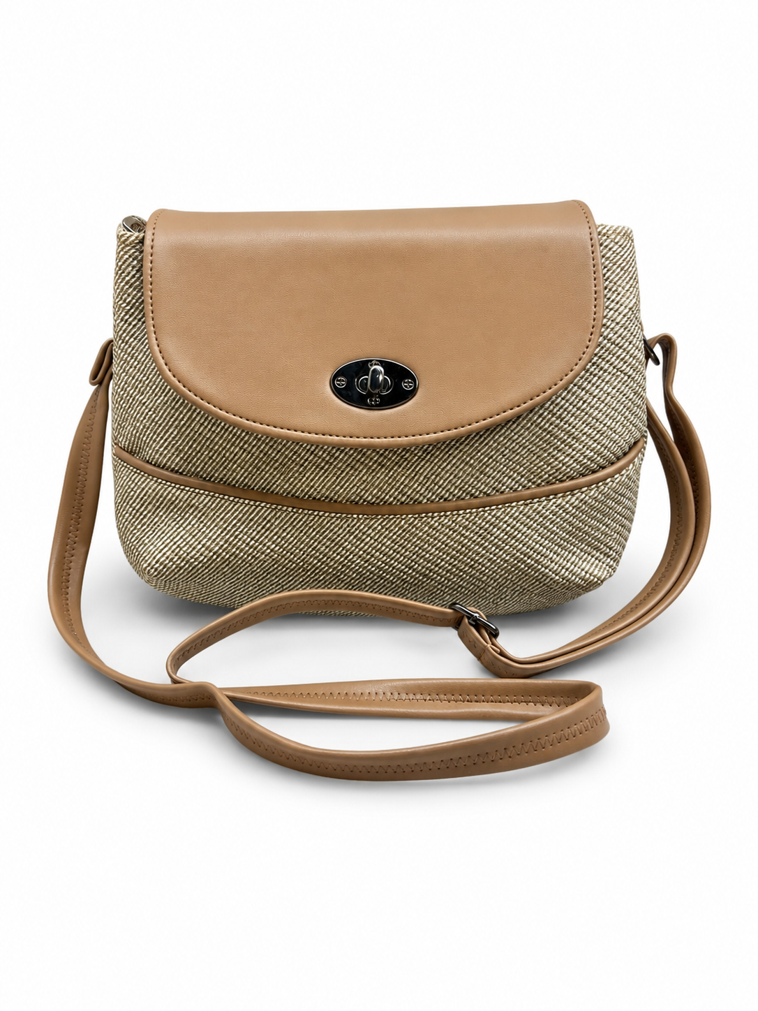Women’s Stylish Textured Sling Bag | Crossbody Shoulder Bag with Magnetic Flap Closure | Multi-Compartment Everyday Handbag