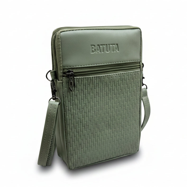 BATUTA HUB Women Crossbody Sling Bag | Premium PU Leather Small Size Bag for Girls & Ladies | Adjustable Strap | Multiple Zipper Pockets | Lightweight Daily Use Purse