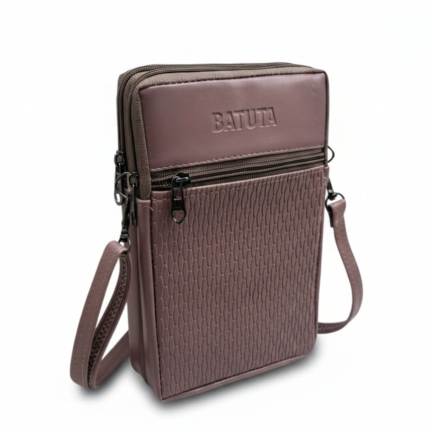 BATUTA HUB Women Crossbody Sling Bag | Premium PU Leather Small Size Bag for Girls & Ladies | Adjustable Strap | Multiple Zipper Pockets | Lightweight Daily Use Purse