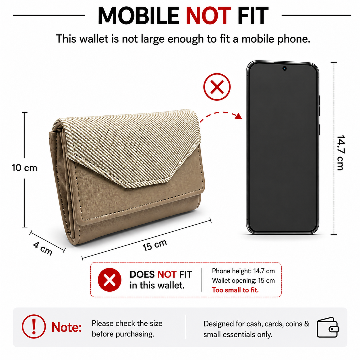 BATUTA Women Bi-Fold PU Leather Wallet | Card Holder | Coin Pocket | Compact Ladies Wallet | Olive Grey