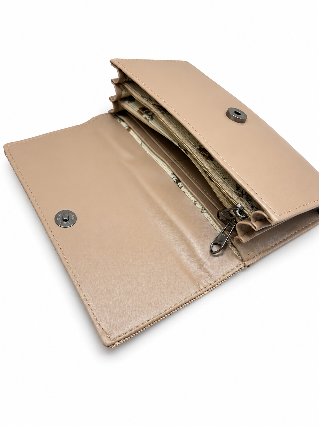 BATUTA HUB Women’s Premium Textured Leatherette Clutch Wallet | Long Ladies Purse with Multiple Card Slots, Zip Pocket & Magnetic Closure | Stylish Wallet for Women