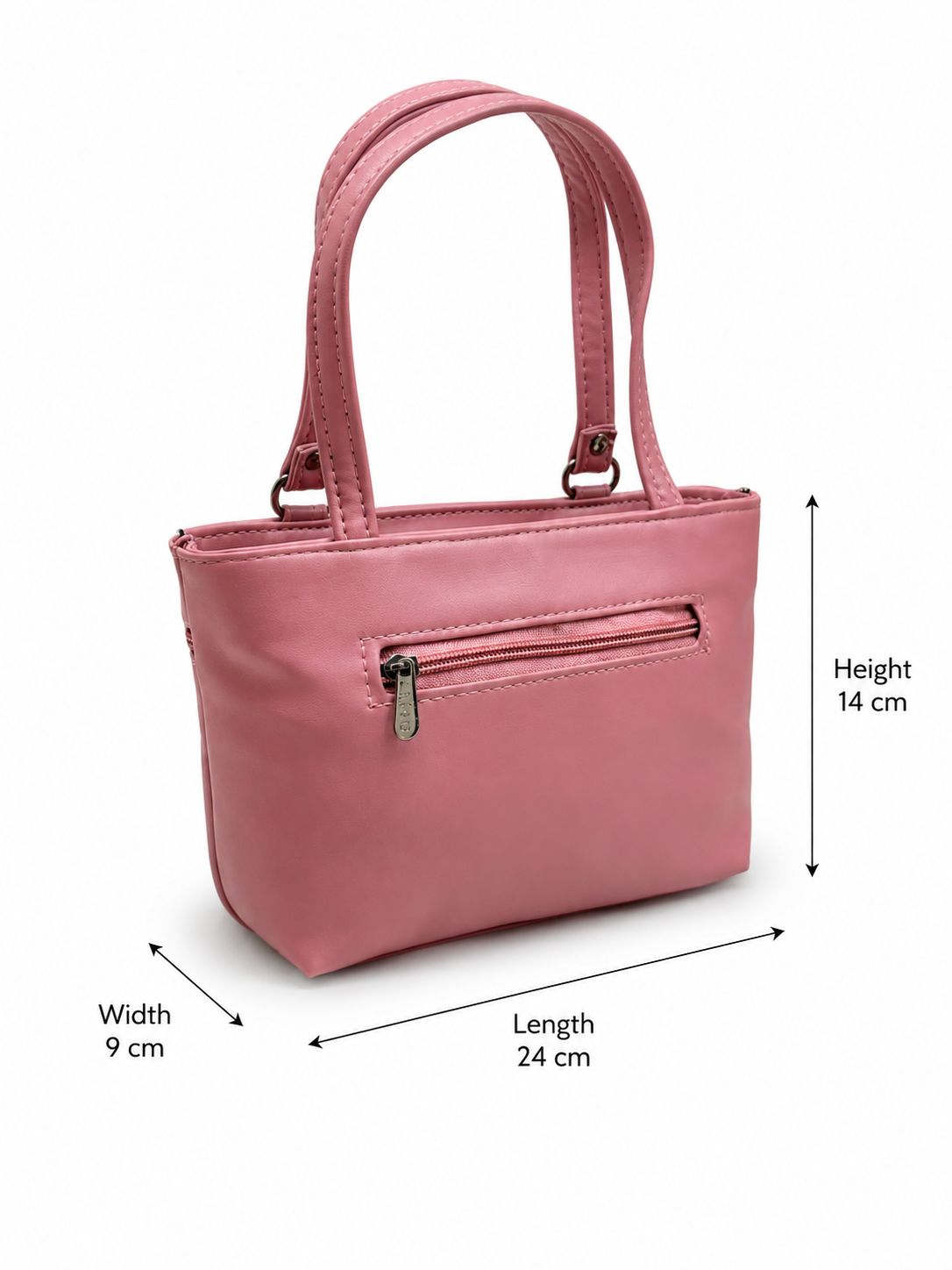 Women Stylish PU Leather Handbag | Small Tote Bag for Daily Use | Zipper Closure Hand Purse for Girls & Women