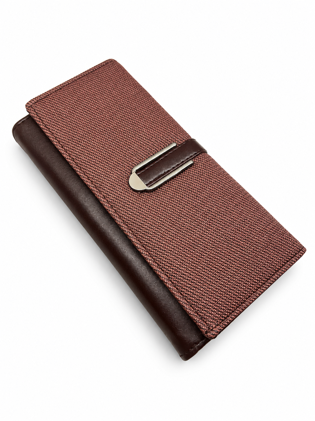 BATUTA HUB Women’s Premium Textured Leatherette Clutch Wallet | Long Ladies Purse with Multiple Card Slots, Zip Pocket & Magnetic Closure | Stylish Wallet for Women