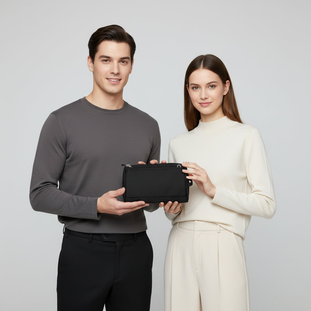 BATUTA Toiletry Bag for Men & Women, Travel Pouch for Toiletries Shaving Kit & Cosmetics, Water Resistance Pouch for Travel Accessories, Organizer Travel Pouch for Make Up,