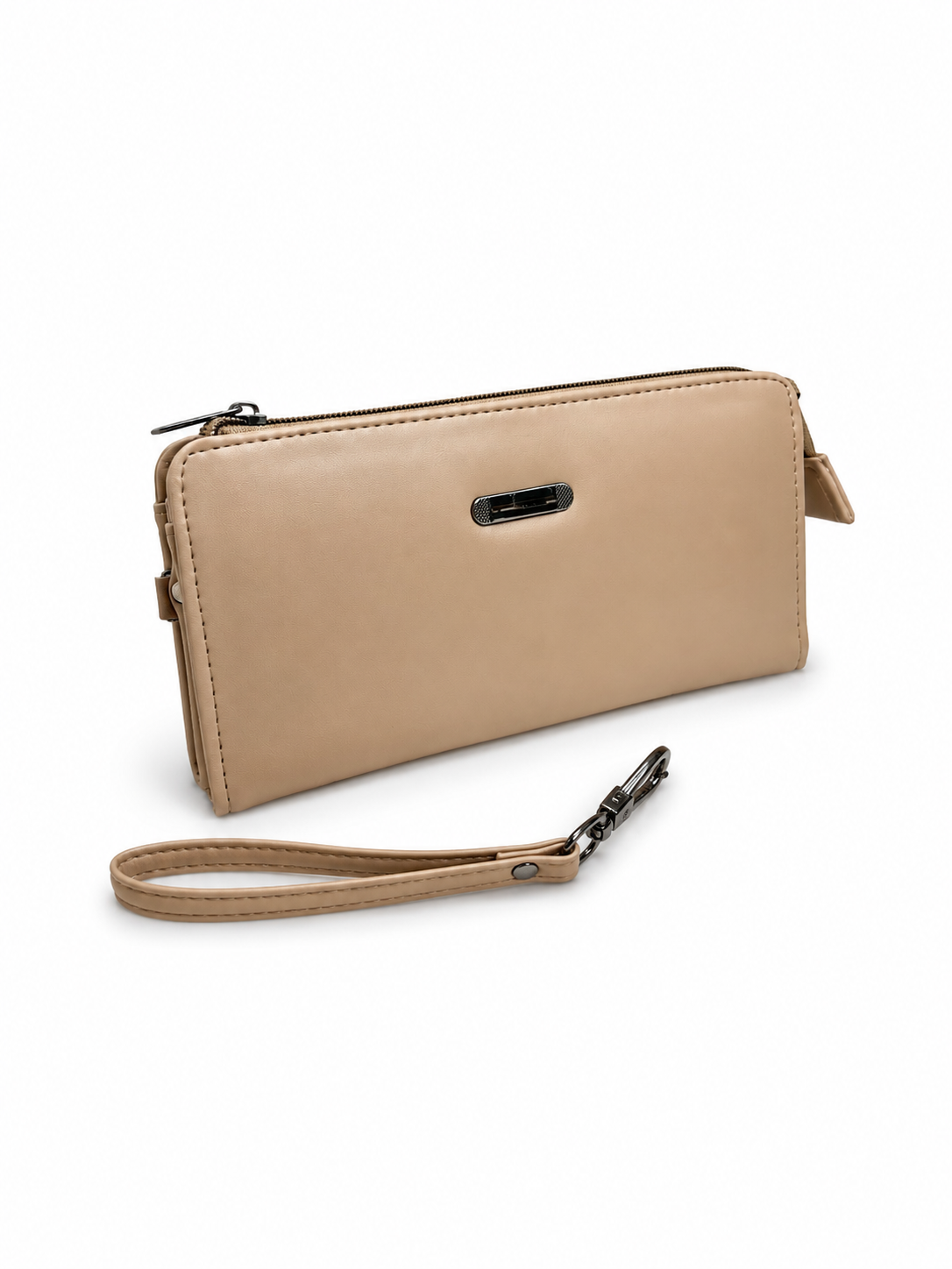BATUTA Women’s Zip Around Clutch Wallet | PU Leather Ladies Wallet | Multi Compartment Purse with Card Slots, Cash Sections, Coin Pocket & Wrist Strap
