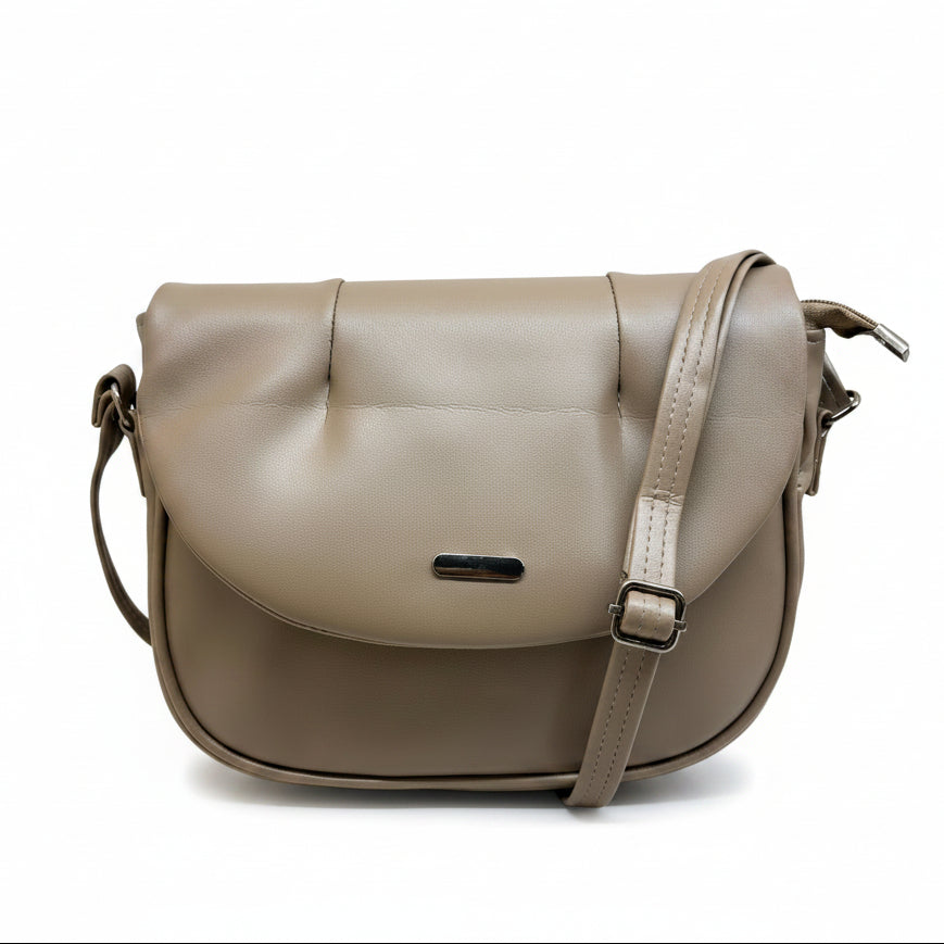 Elegant Flap Closure Crossbody Shoulder Bag with Multiple Compartments