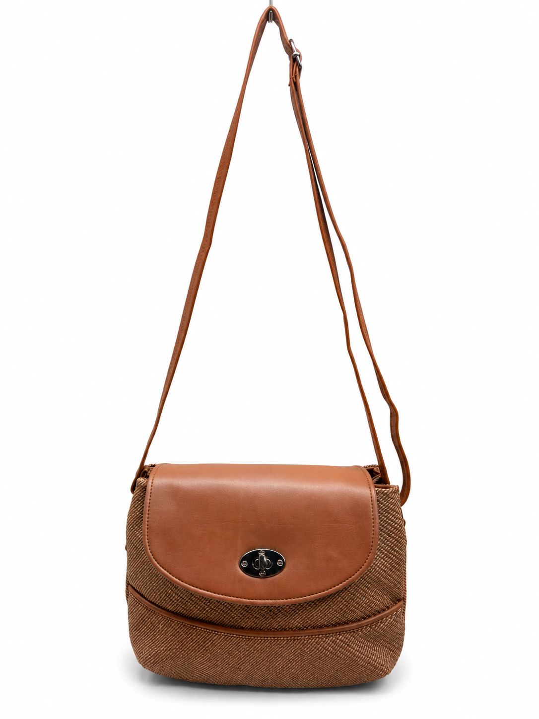 Women’s Stylish Textured Sling Bag | Crossbody Shoulder Bag with Magnetic Flap Closure | Multi-Compartment Everyday Handbag