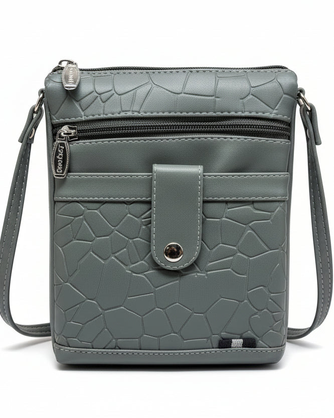 Women Crossbody Sling Bag | Premium PU Leather Small Side Bag for Girls & Ladies | Adjustable Strap | Multiple Zipper Pockets | Lightweight Daily Use Purse