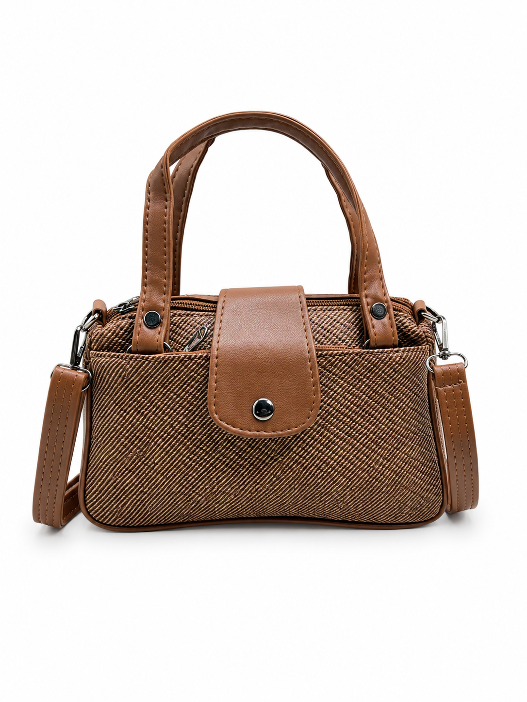 Women’s Stylish Handbag with Detachable Sling Strap | Multi-Pocket Casual Tote Bag for Daily Use