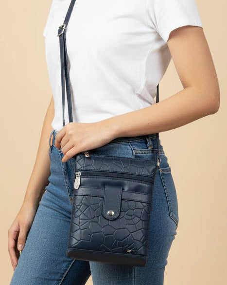 Women Crossbody Sling Bag | Premium PU Leather Small Side Bag for Girls & Ladies | Adjustable Strap | Multiple Zipper Pockets | Lightweight Daily Use Purse