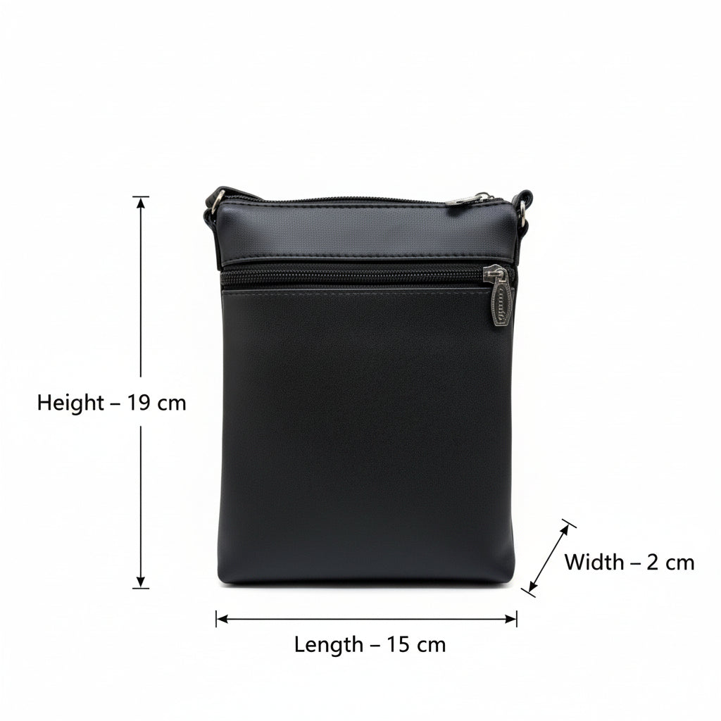 Women Crossbody Sling Bag | Premium PU Leather Small Side Bag for Girls & Ladies | Adjustable Strap | Multiple Zipper Pockets | Lightweight Daily Use Purse