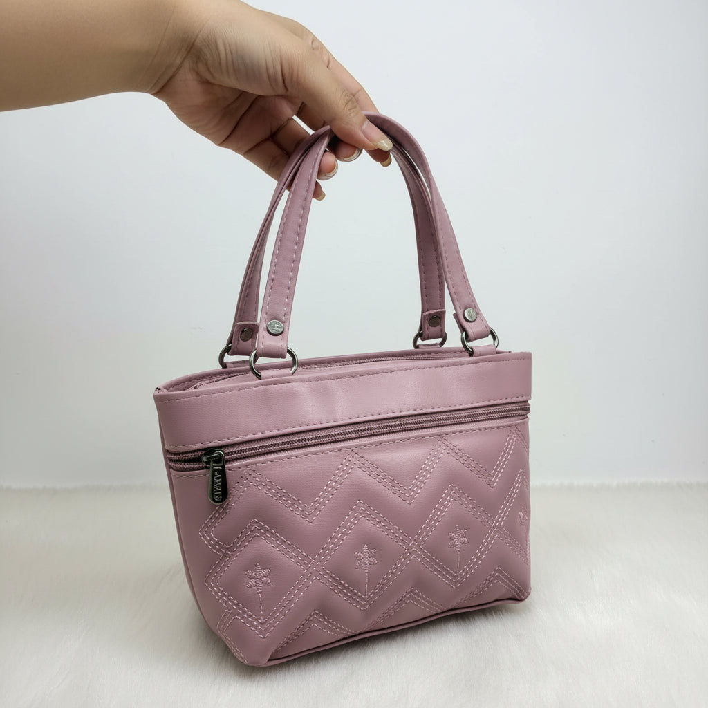 Women Stylish PU Leather Handbag | Small Tote Bag for Daily Use | Zipper Closure Hand Purse for Girls & Women