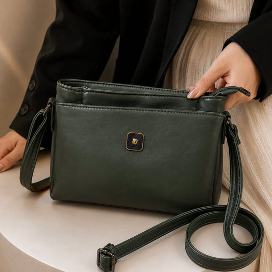 Women’s Premium PU Leather Crossbody Sling Bag | Stylish Shoulder Bag with Front Pocket
