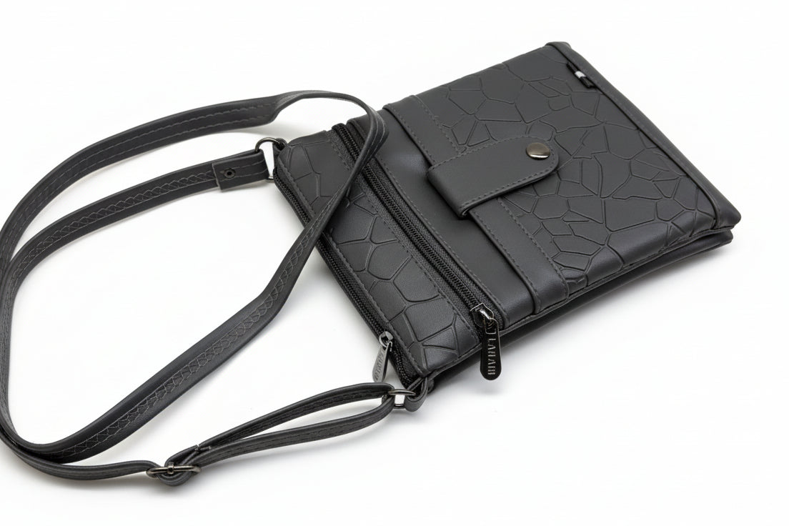 Women Crossbody Sling Bag | Premium PU Leather Small Side Bag for Girls & Ladies | Adjustable Strap | Multiple Zipper Pockets | Lightweight Daily Use Purse