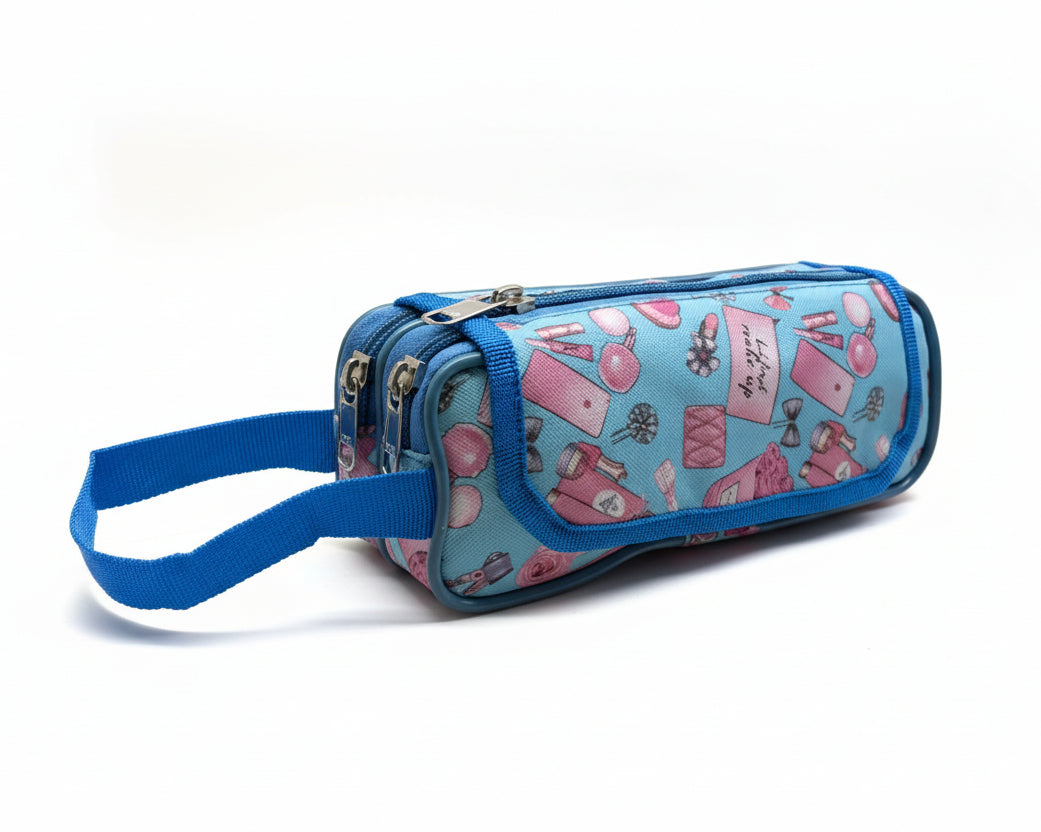 BATUTA HUB Large Size Pencil Case Holder Pouch Pen Bag Marker Stationary Pouch Case 3 Zipper Stationery Case Pen Holde Pencil Pouch