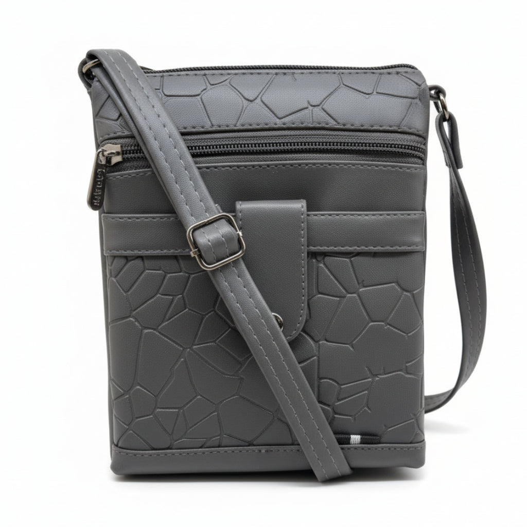 Women Crossbody Sling Bag | Premium PU Leather Small Side Bag for Girls & Ladies | Adjustable Strap | Multiple Zipper Pockets | Lightweight Daily Use Purse