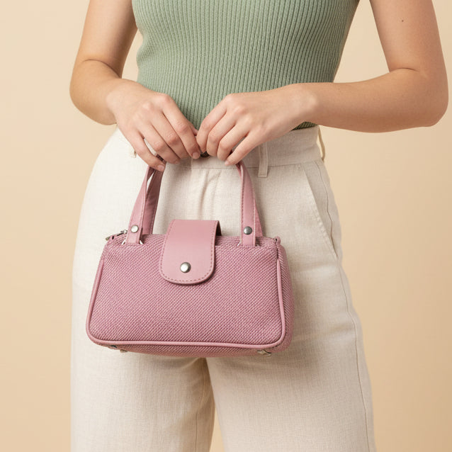 Women Mini Handbag with Sling Strap | Small Stylish Hand Carry Bag | Multi Compartment