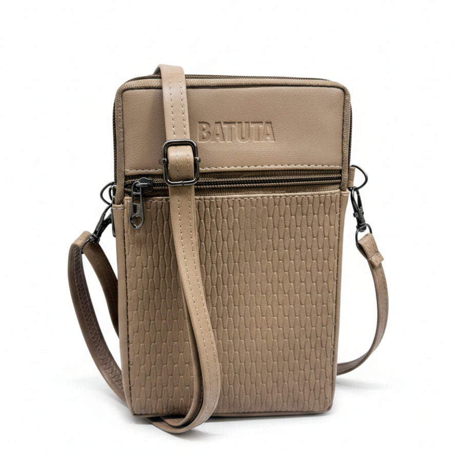 BATUTA HUB Women Crossbody Sling Bag | Premium PU Leather Small Size Bag for Girls & Ladies | Adjustable Strap | Multiple Zipper Pockets | Lightweight Daily Use Purse