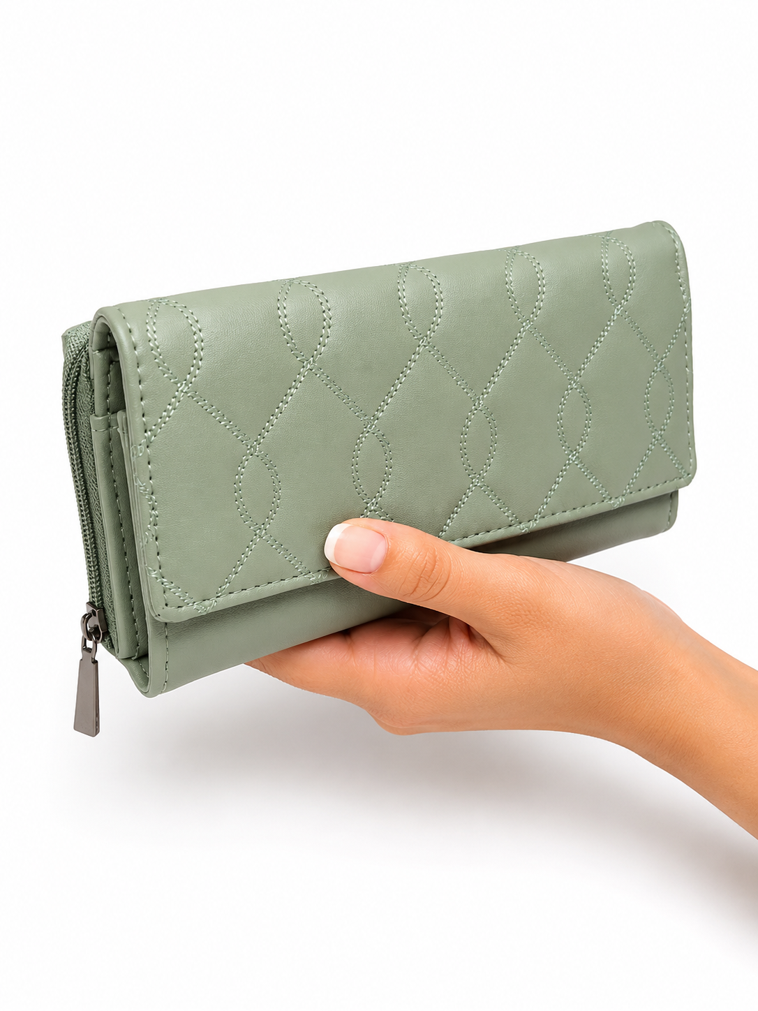BATUTA Women’s Long Wallet | PU Leather Clutch Wallet for Women | 2 Zip | Multiple Card Slots | Cash & Mobile Holder