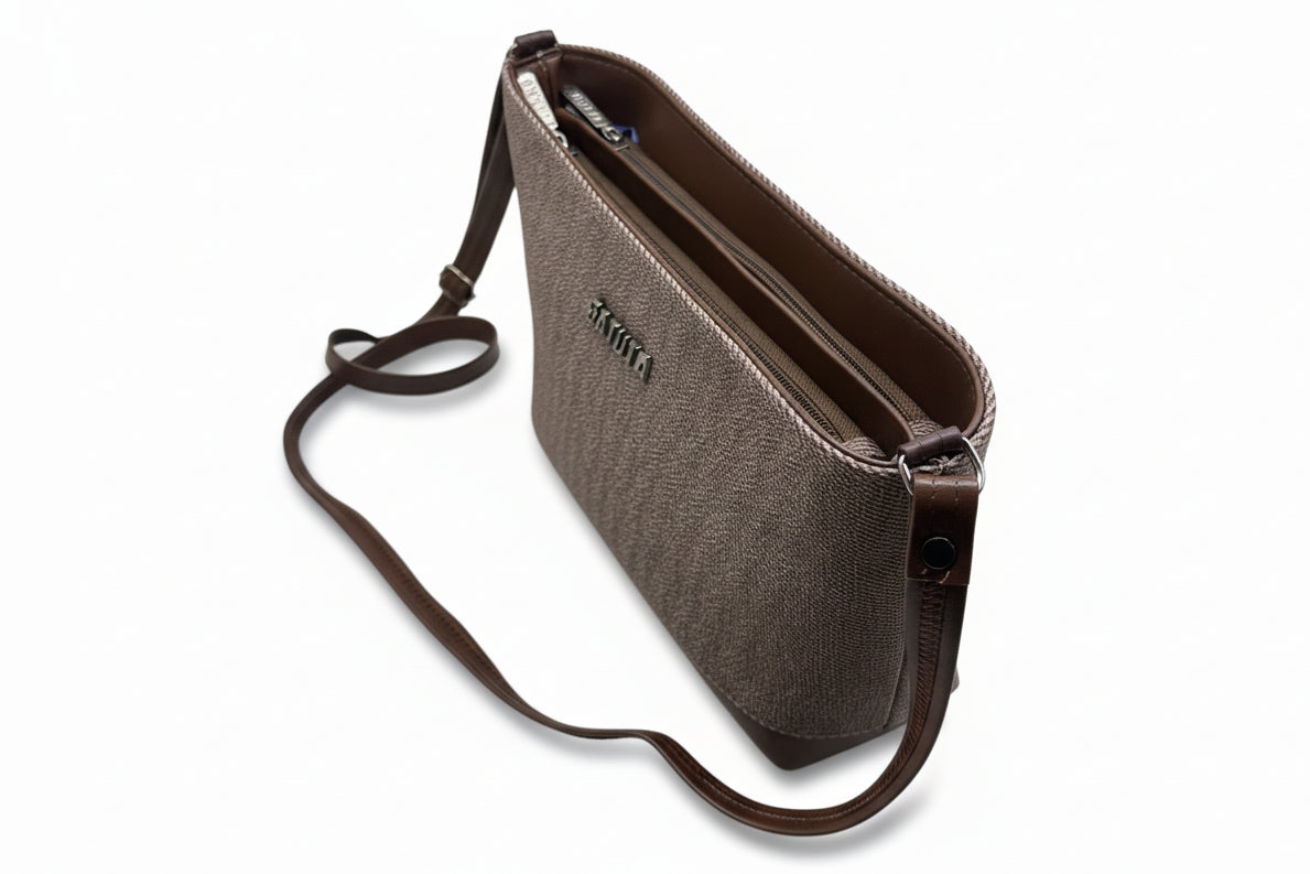 BATUTA HUB Women Crossbody Sling Bag | Premium PU Leather Small Side Bag for Girls & Ladies | Adjustable Strap | Multiple Zipper Pockets | Lightweight Daily Use Purse