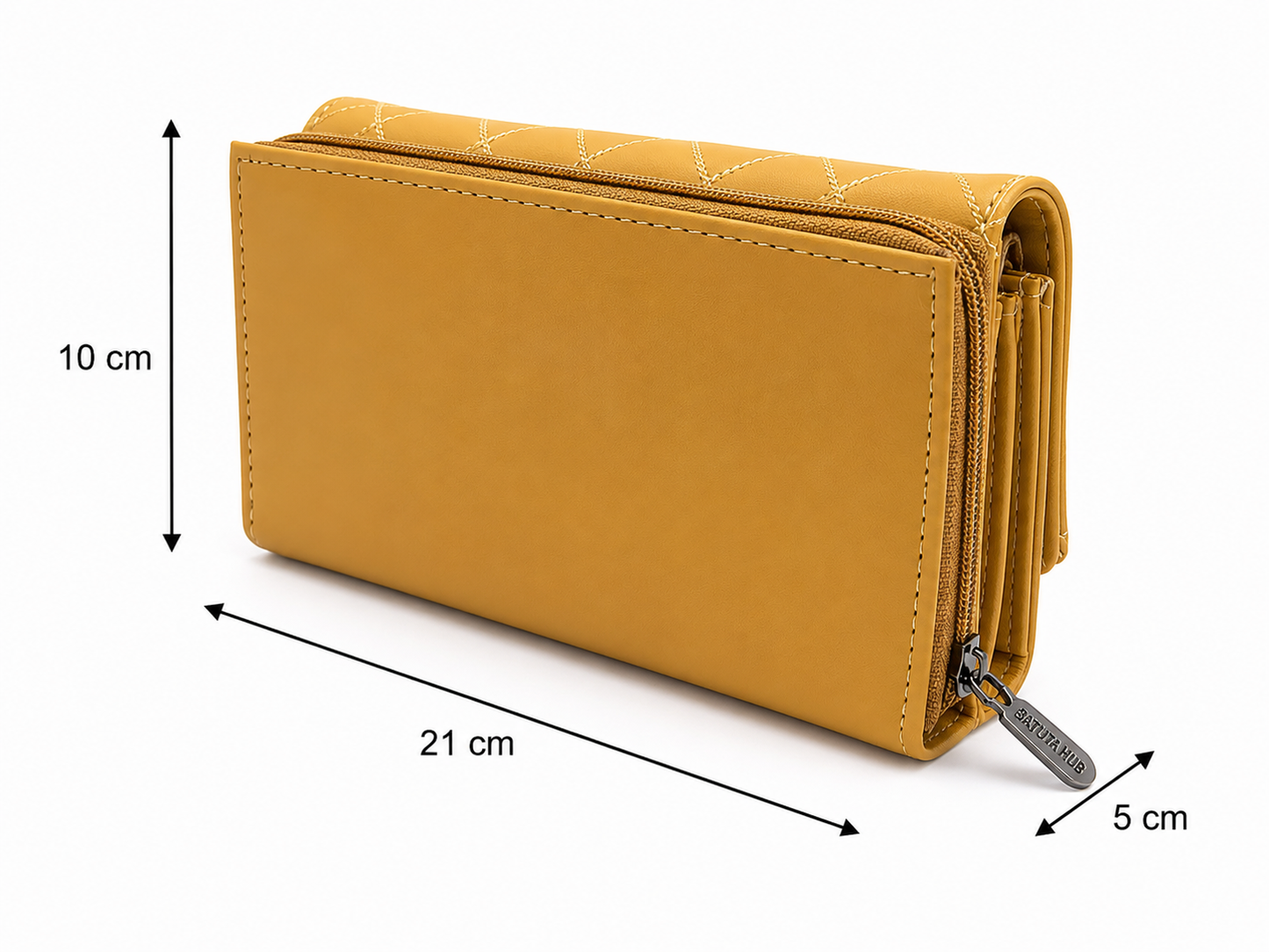 BATUTA Women’s Long Wallet | PU Leather Clutch Wallet for Women | 2 Zip | Multiple Card Slots | Cash & Mobile Holder