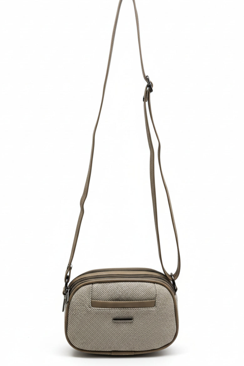 Women Compact Sling Bag | Small Crossbody Shoulder Bag | Multi Pocket | 2 Compartments | Adjustable Strap