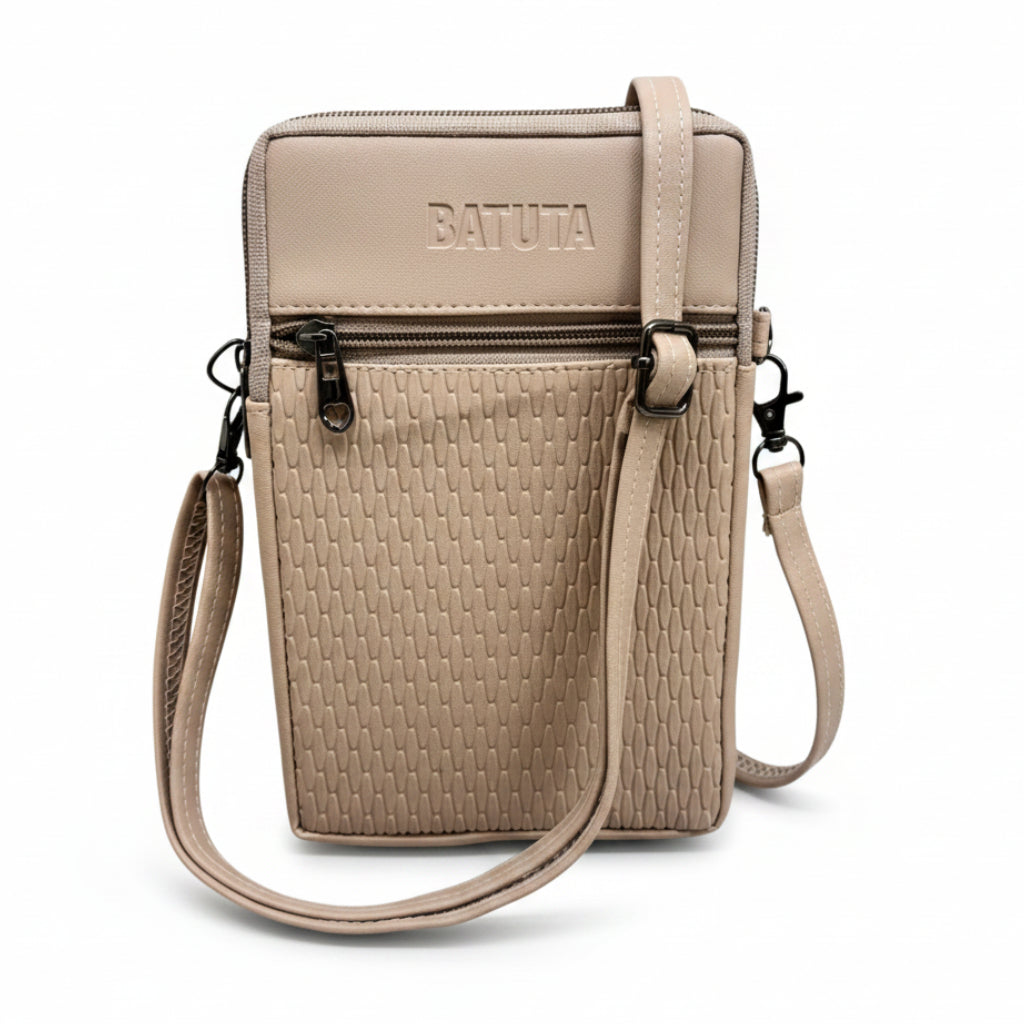 BATUTA HUB Women Crossbody Sling Bag | Premium PU Leather Small Size Bag for Girls & Ladies | Adjustable Strap | Multiple Zipper Pockets | Lightweight Daily Use Purse