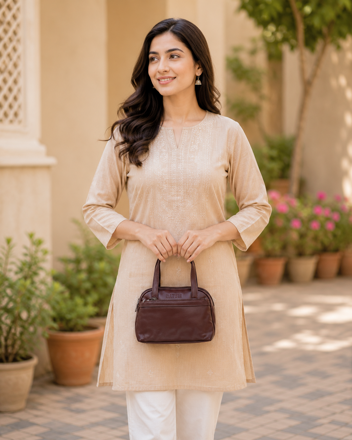 BATUTA HUB  Small Hand Bag for Women, PU Leather, Stylish and Lightweight, Top Hand Held Bag