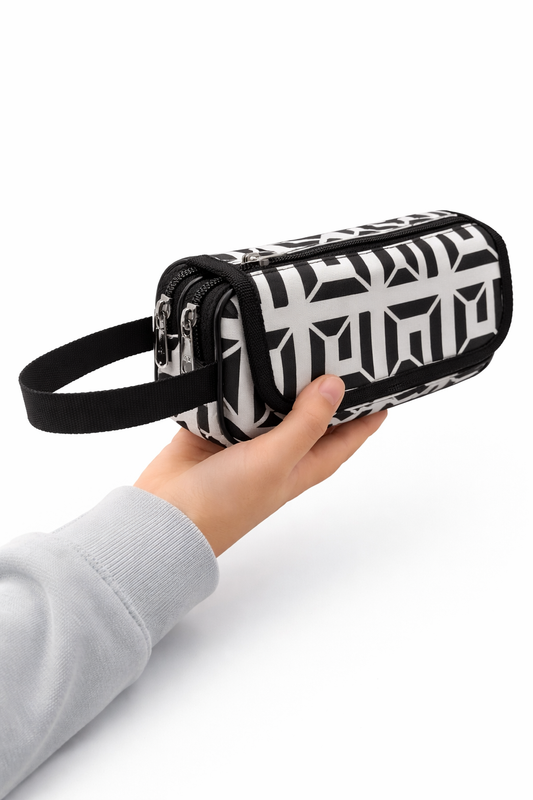 BATUTA Large Size Pencil Case Holder Pouch Pen Bag Marker Stationary Pouch Case 3 Zipper Stationery Case Pen Holde Pencil Pouch