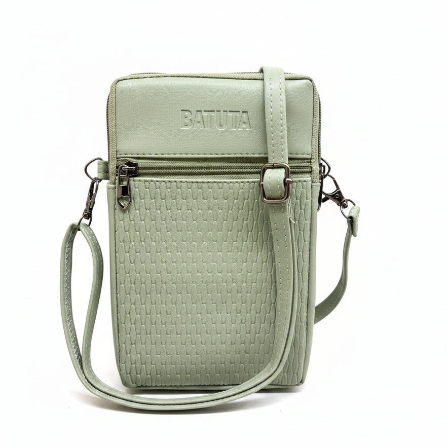 BATUTA HUB Women Crossbody Sling Bag | Premium PU Leather Small Size Bag for Girls & Ladies | Adjustable Strap | Multiple Zipper Pockets | Lightweight Daily Use Purse