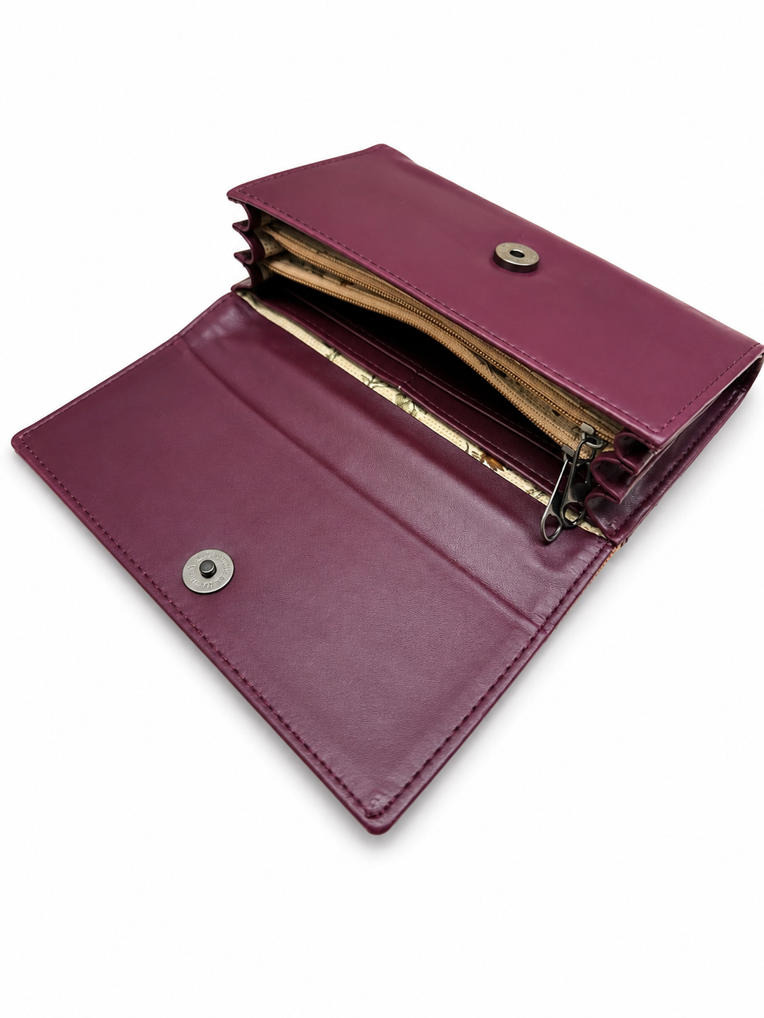 BATUTA HUB Women’s Premium Textured Leatherette Clutch Wallet | Long Ladies Purse with Multiple Card Slots, Zip Pocket & Magnetic Closure | Stylish Wallet for Women
