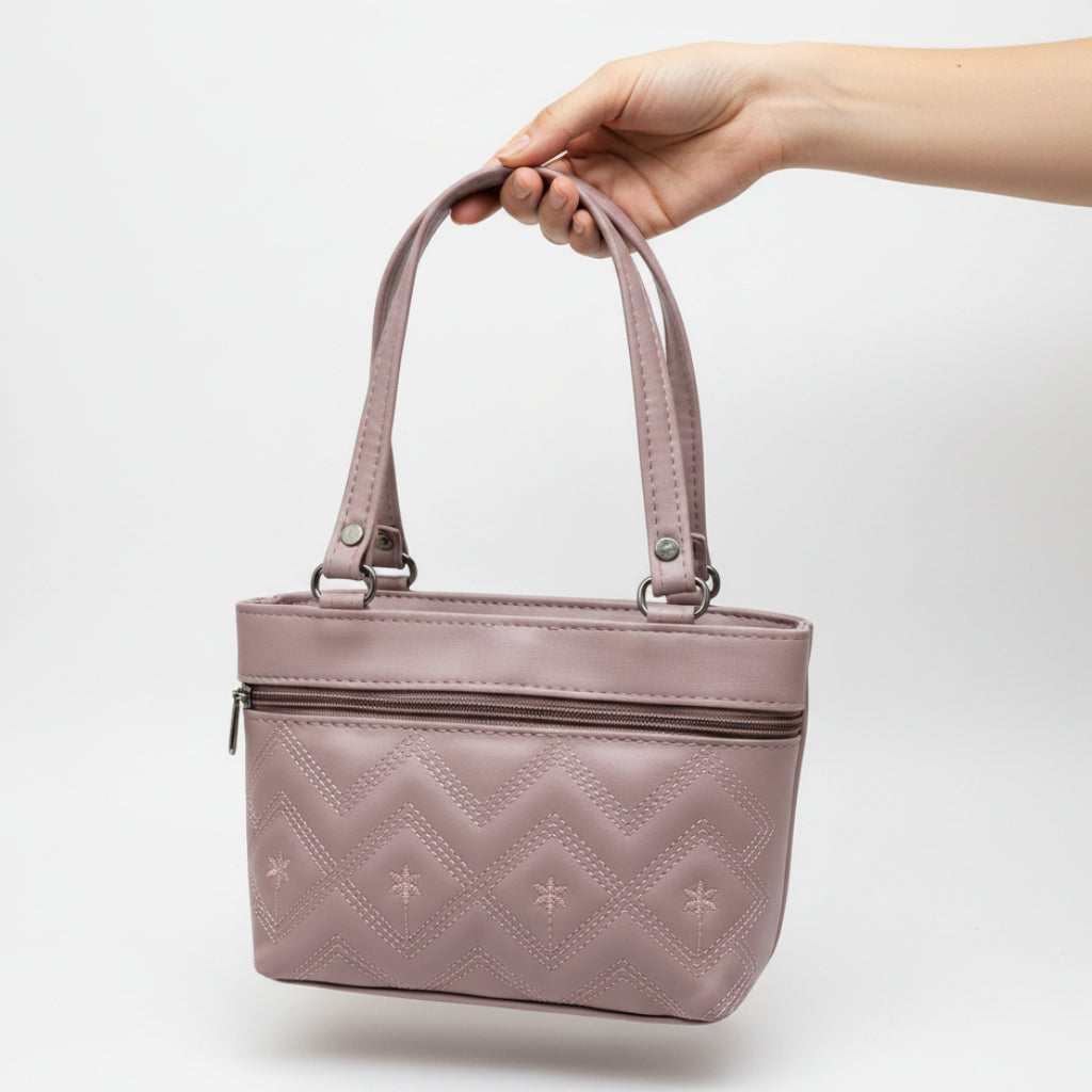 Women Stylish PU Leather Handbag | Small Tote Bag for Daily Use | Zipper Closure Hand Purse for Girls & Women