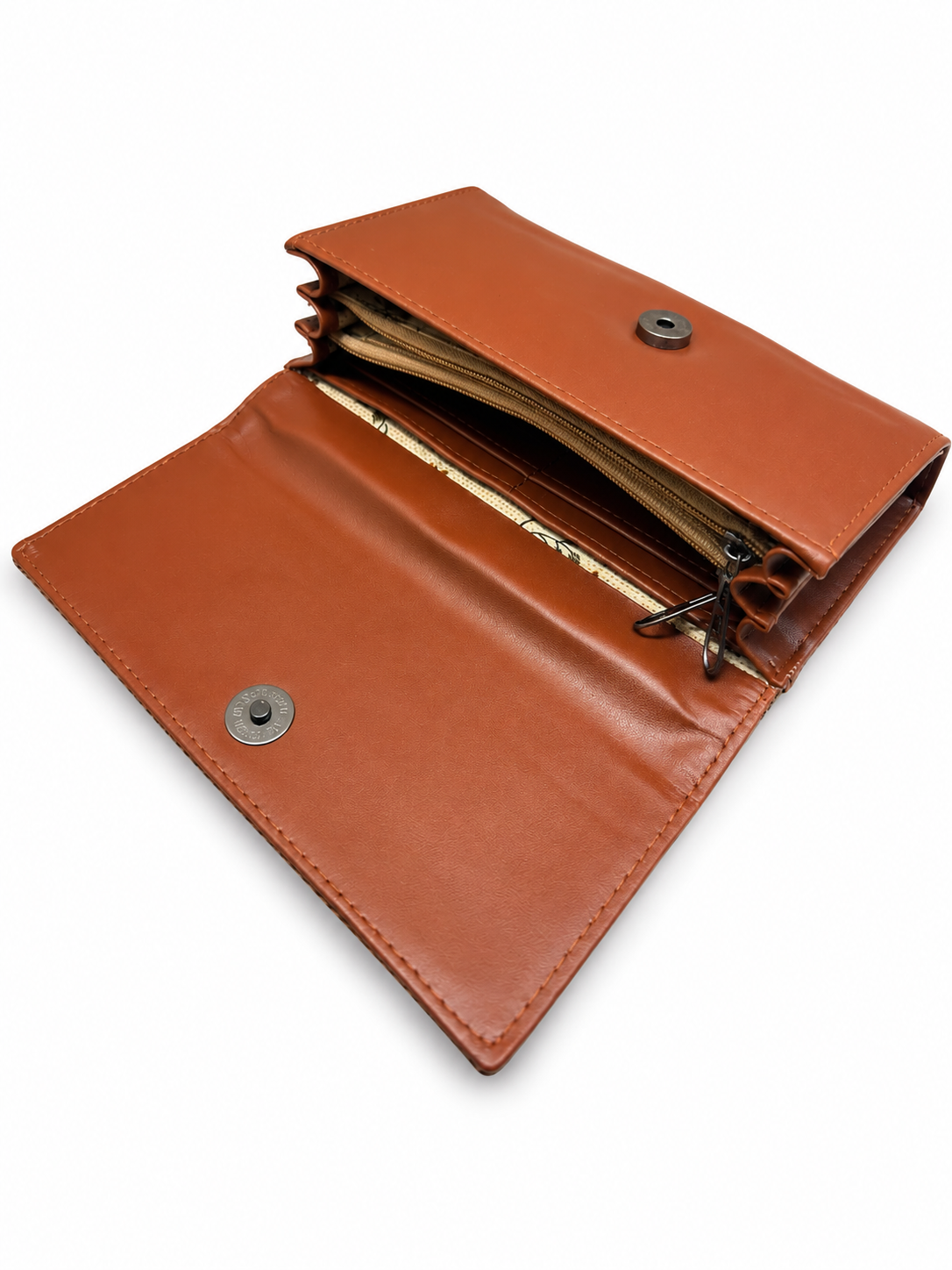 BATUTA HUB Women’s Premium Textured Leatherette Clutch Wallet | Long Ladies Purse with Multiple Card Slots, Zip Pocket & Magnetic Closure | Stylish Wallet for Women