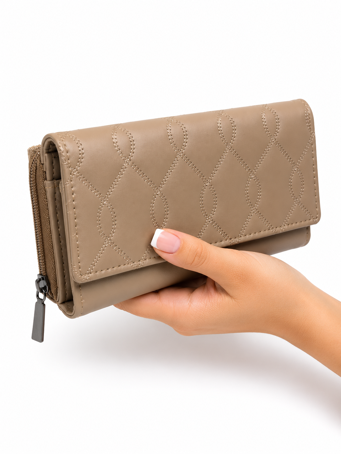 BATUTA Women’s Long Wallet | PU Leather Clutch Wallet for Women | 2 Zip | Multiple Card Slots | Cash & Mobile Holder