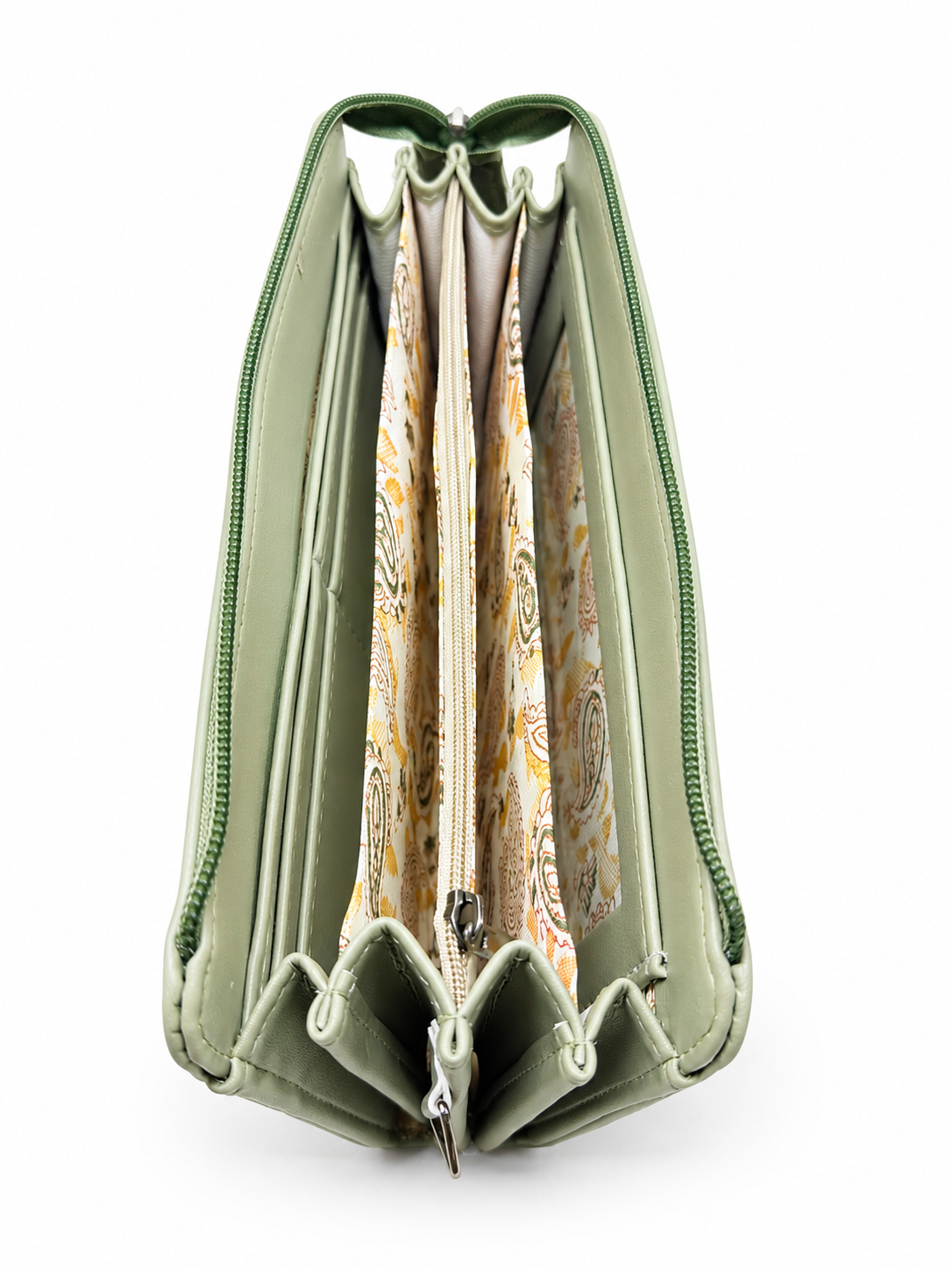 BATUTA Women’s Zip Around Clutch Wallet | PU Leather Ladies Wallet | Multi Compartment Purse with Card Slots, Cash Sections, Coin Pocket & Wrist Strap